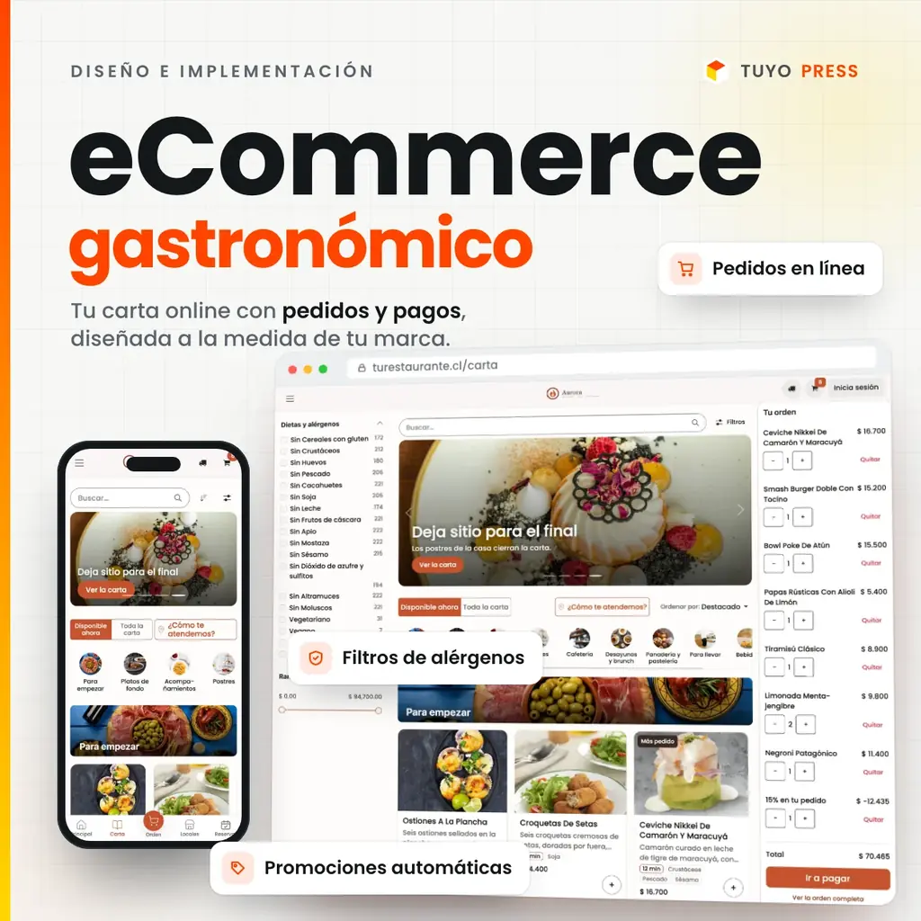eCommerce Gastronómico | Diseño e Implementación de Tienda Online para Restaurantes