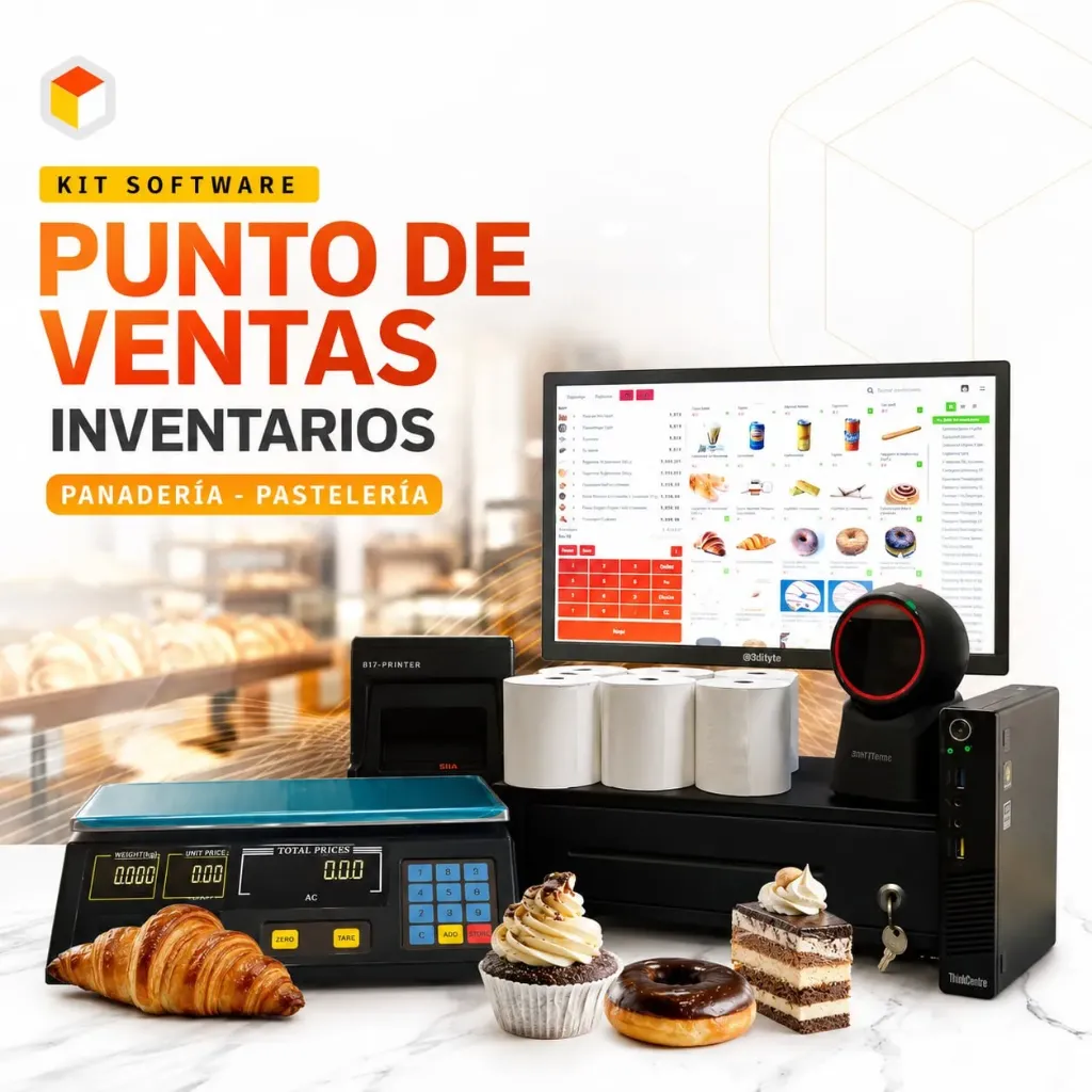 Set Panaderías - Pastelerías Punto De Venta e Inventario Software + Balanza